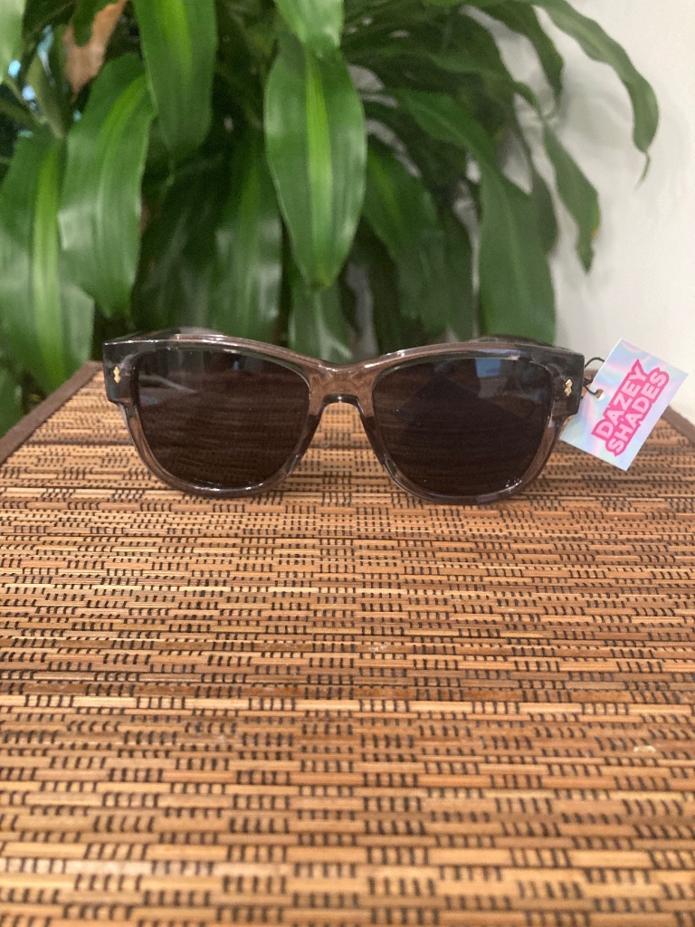 Dazey Shades Thick Arm Square Lens Sunglasses (DS453) Clear